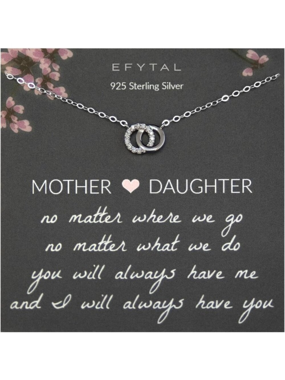 Sterling Silver Mother Daughter Necklace - Perfect Gift for Moms & Brides